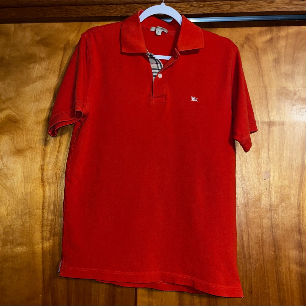 Dark Orange Burberry London Polo Shirt